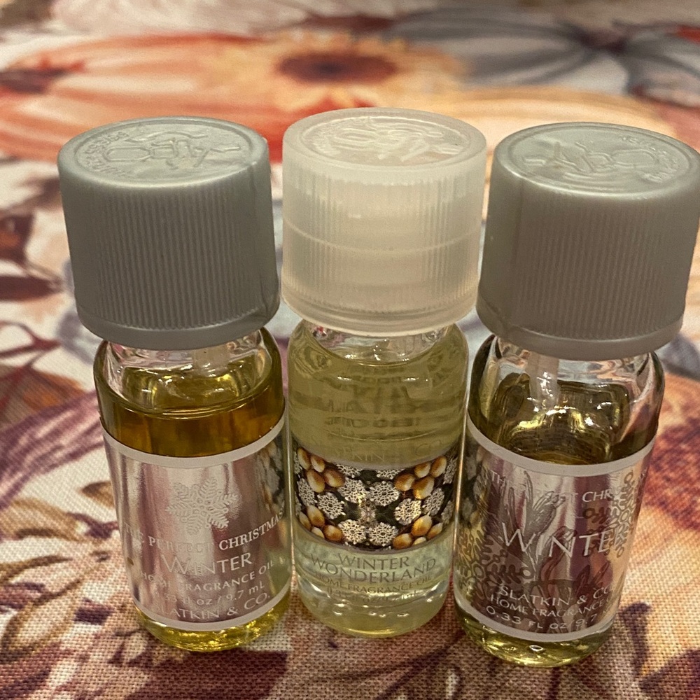 Slatkin & Co home fragrance oil trio in Winter and Winter Wonderland.